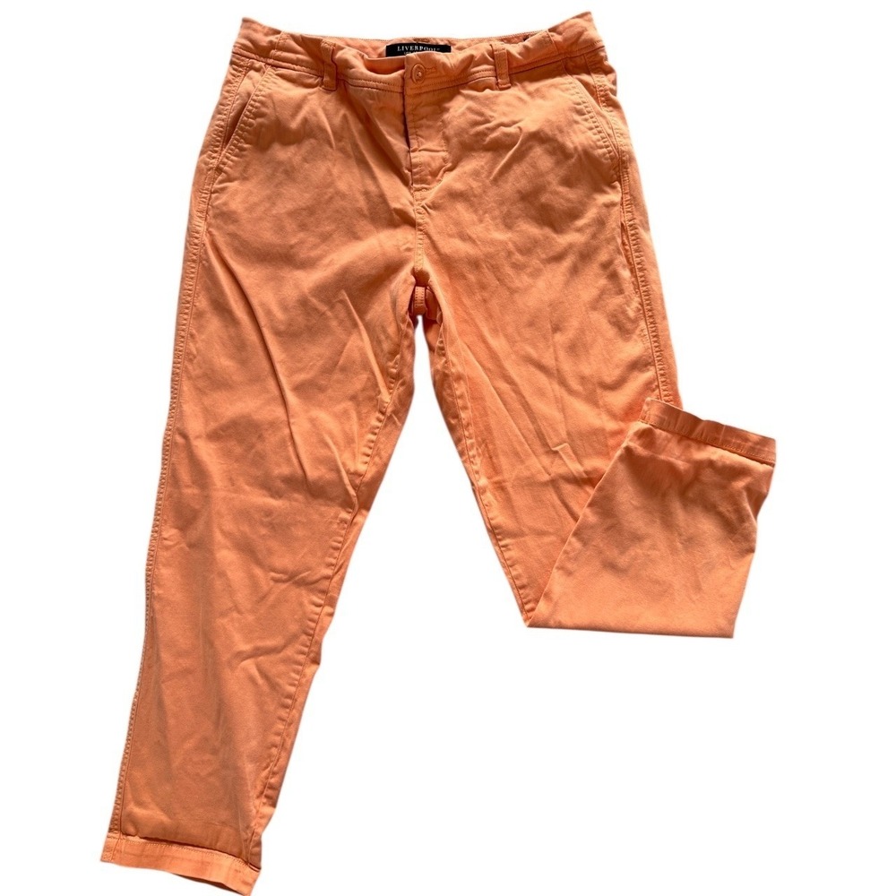 Liverpool Los Angeles Orange Melon Pants Women Size 10/30 Straight‎ Leg